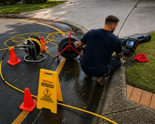 On-site drain inspection at a Stanhope Gardens property